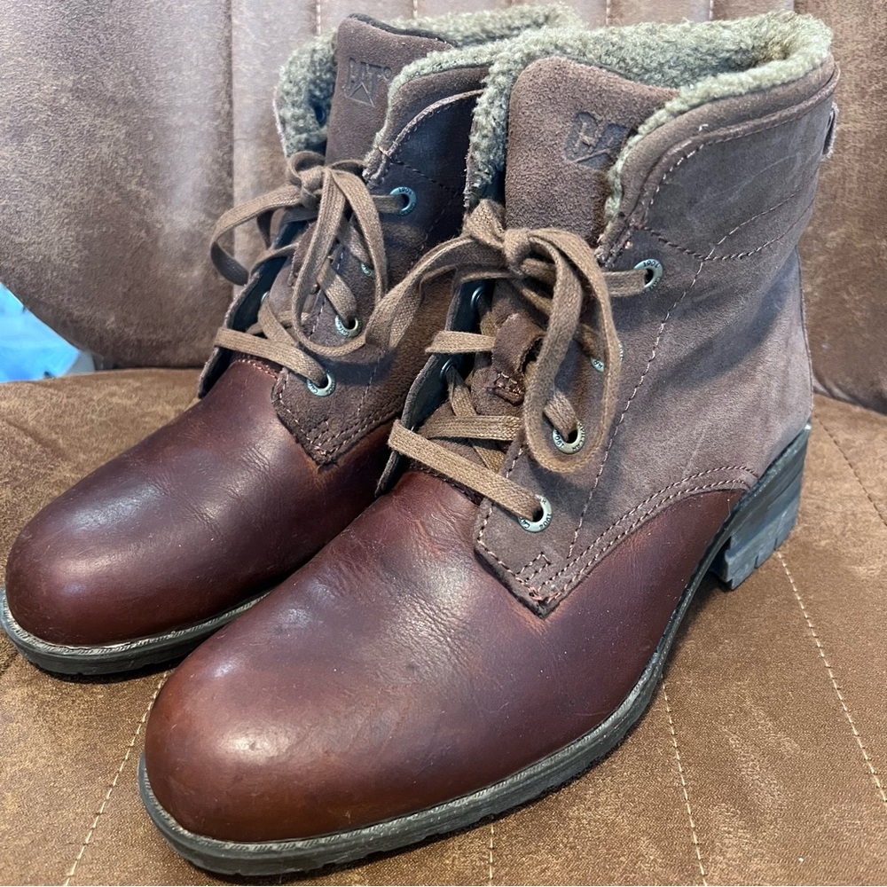 Caterpillar Teegan Leather and Suede Boots